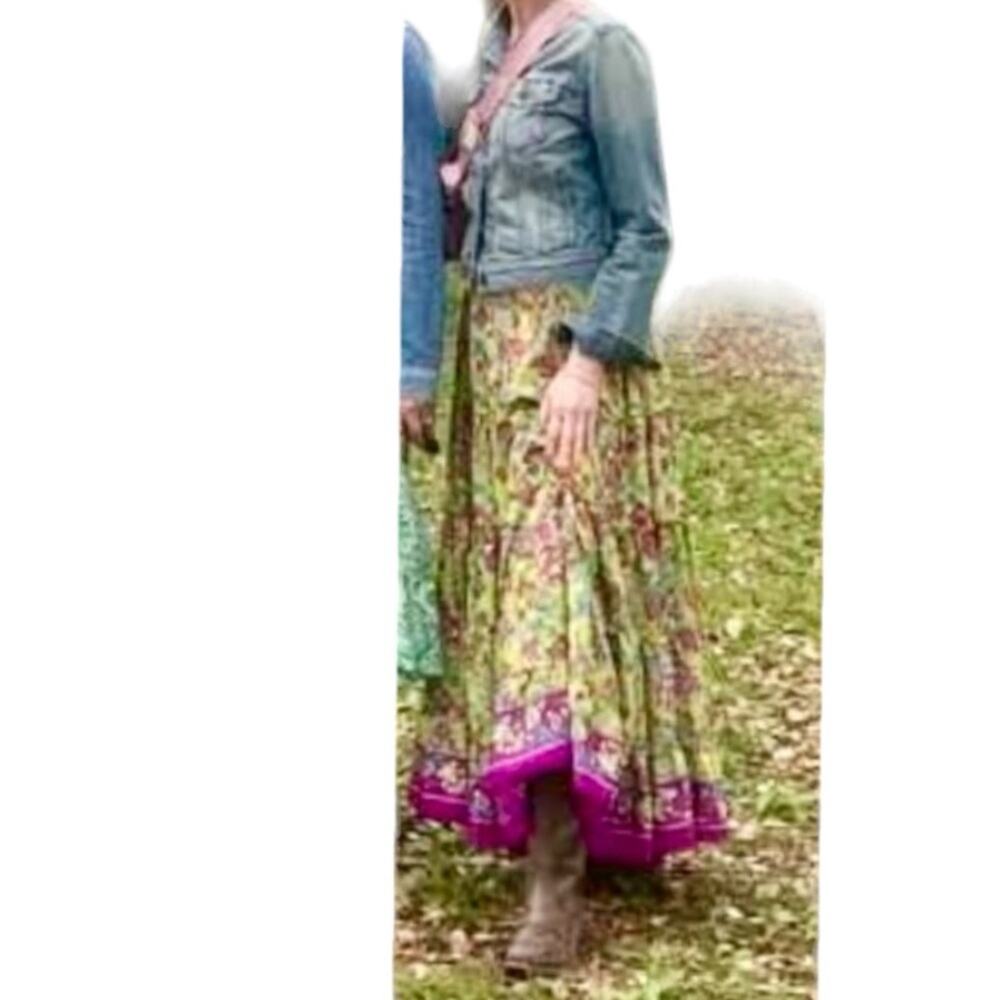 *NWT Women’s Boho Zury Indian Tropic Long Skirt with Elastic Waist – One Size